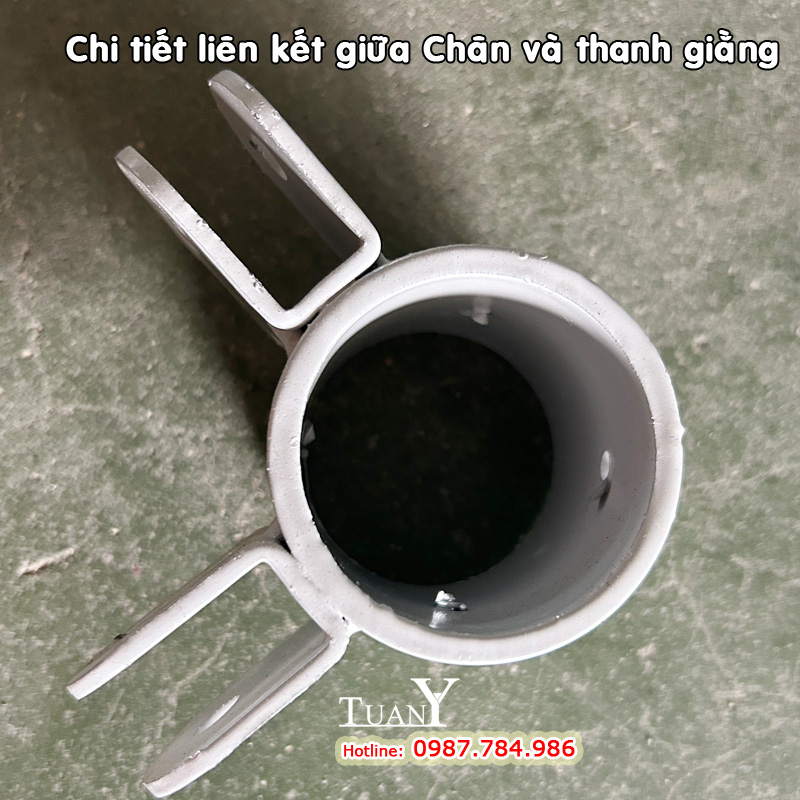 Chi tiết liên kết giữa Chân và thanh giằng