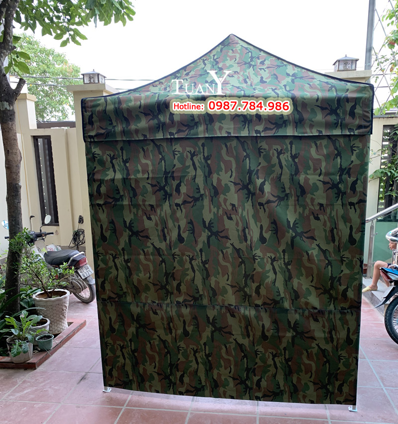 Nhà bạt di động 2mx2m quây kín mặt sau