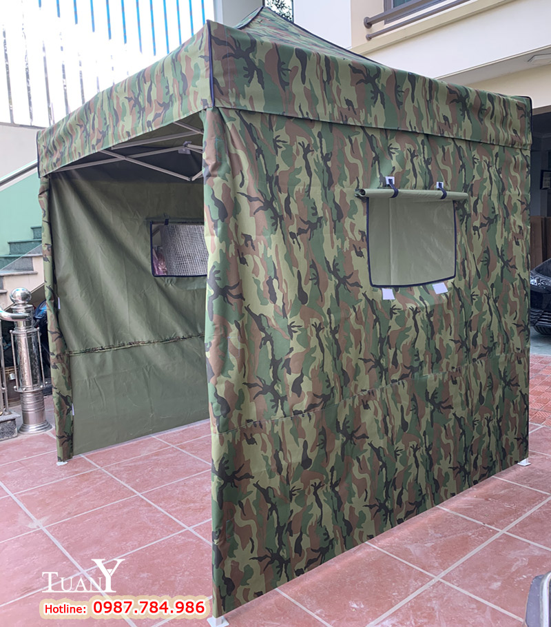 Nhà bạt di động 2mx2m thiết kế có thêm cửa sổ thoáng khi và dễ quan sát bên ngoài