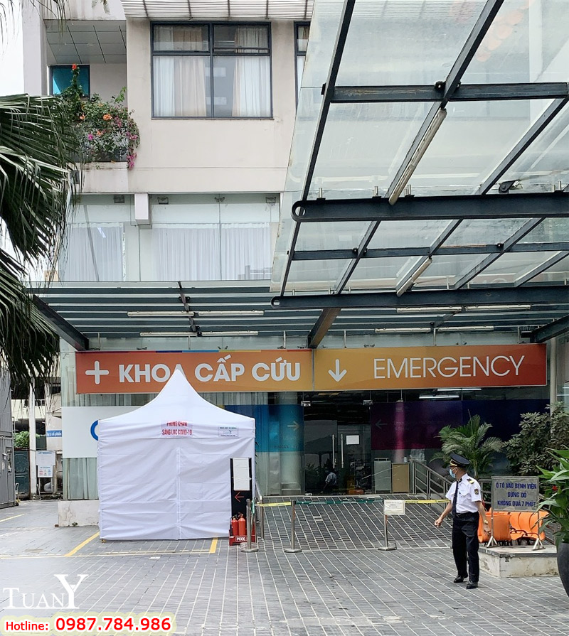 Nhà bạt di động 3mx3m phòng khám sàng lọc Covid