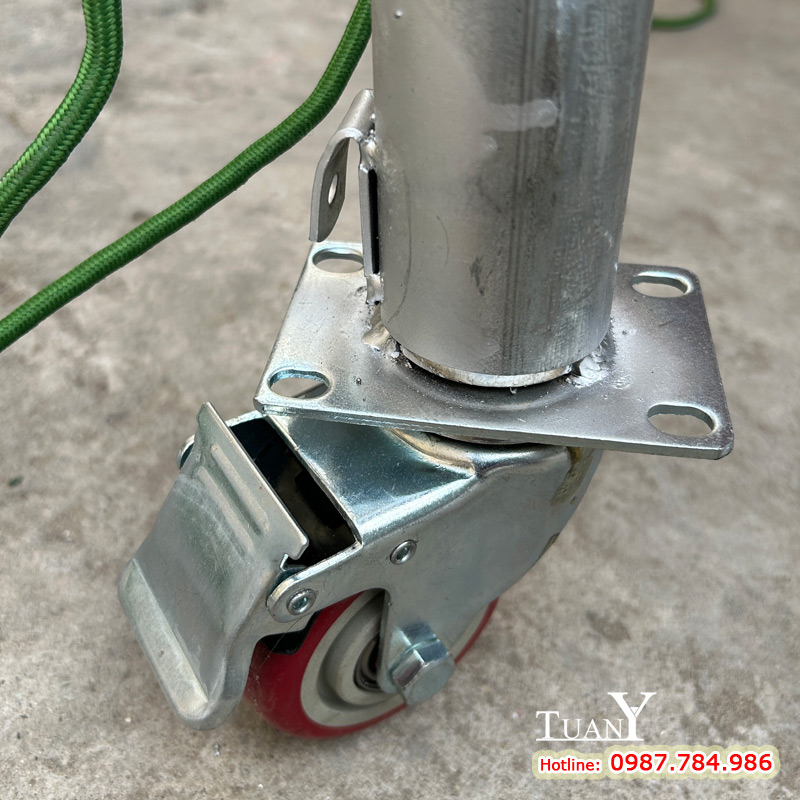 Bánh xe có khóa cố định hoặc mở di chuyển