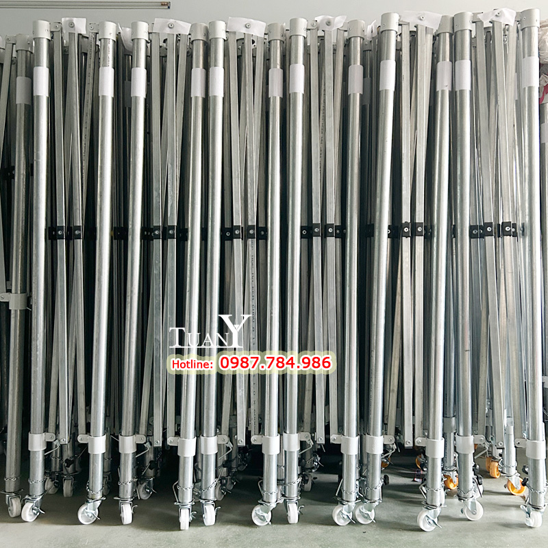 Khung nhà bạt 3mx3m MK3 chân trụ tròn, thép mạ kẽm siêu bền