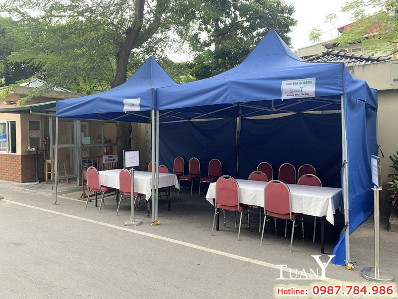 Khách sạn Melia Hà Nội dùng Nhà bạt di động phục vụ công tác phòng chống dịch Covid