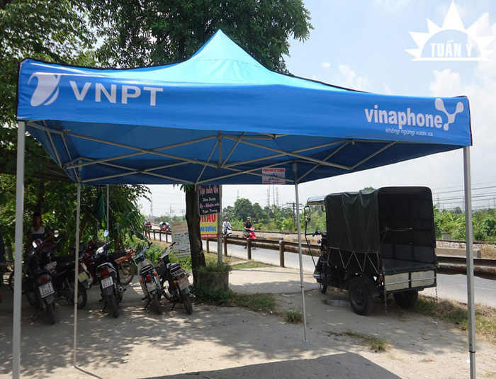 VNPT dùng Nhà bạt di động 3mx3m Tuấn Ý tổ chức sự kiện ngoài trời