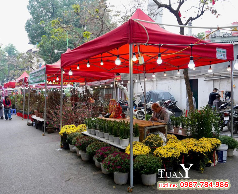 Quầy bán Chợ hoa Tết, chợ hoa Xuân đẹp