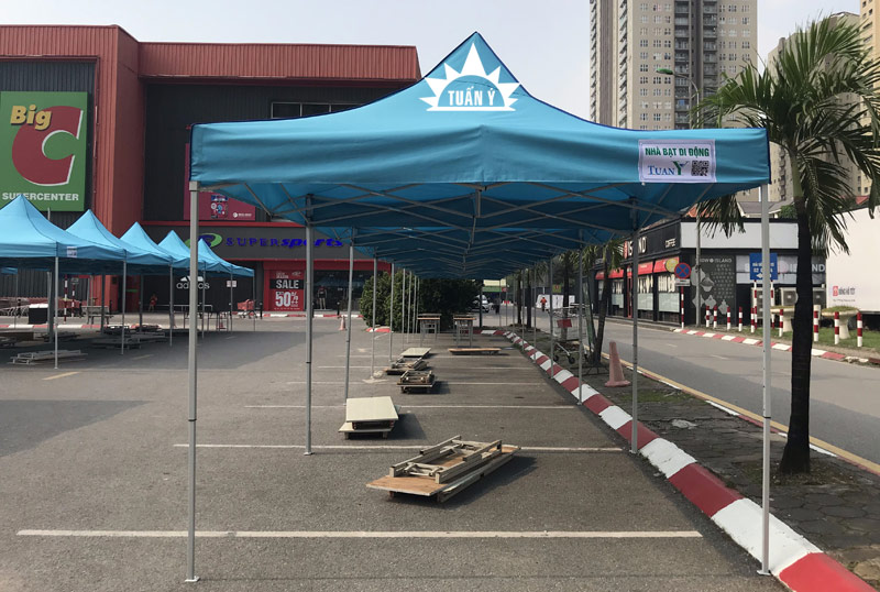 Nhà bạt 3mx3m dễ dàng dựng lên, thuận tiện làm nhà bạt hội chợ