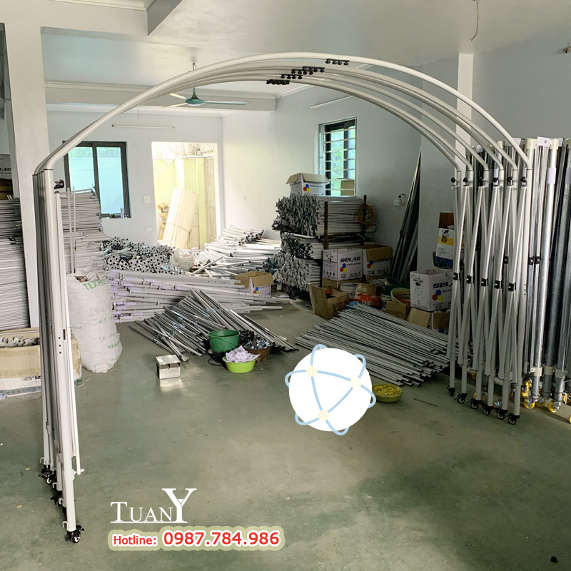 Nhà bạt che ô tô thiết kế dạng mái vòm chắc chắn