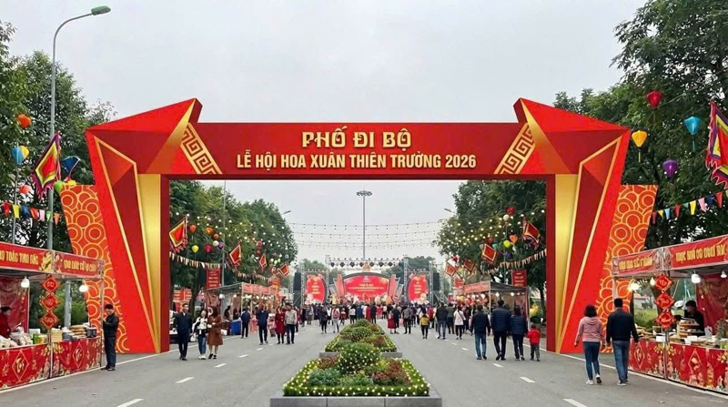 Chợ hoa Xuân Thiên Trường 2026