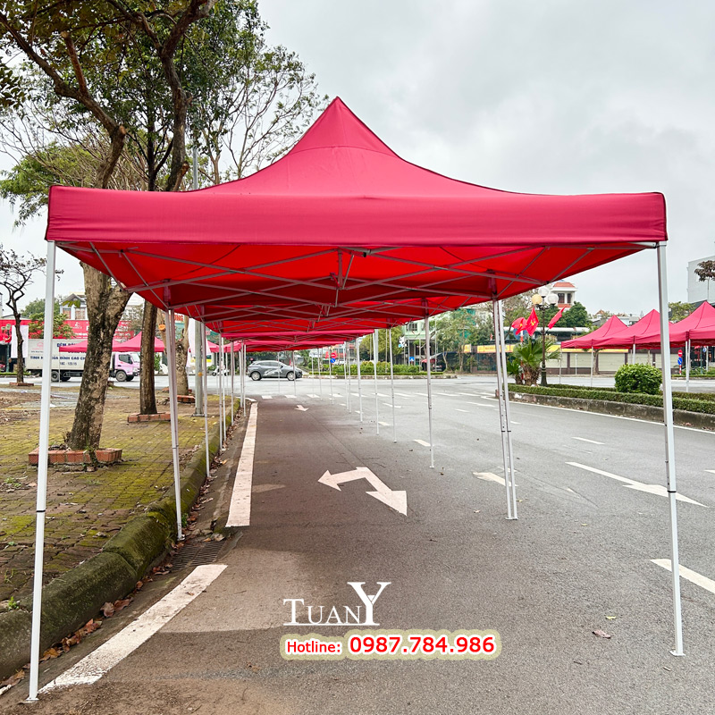 Nhà bạt 3mx3m khi dựng lên có diện tích 9m vuông