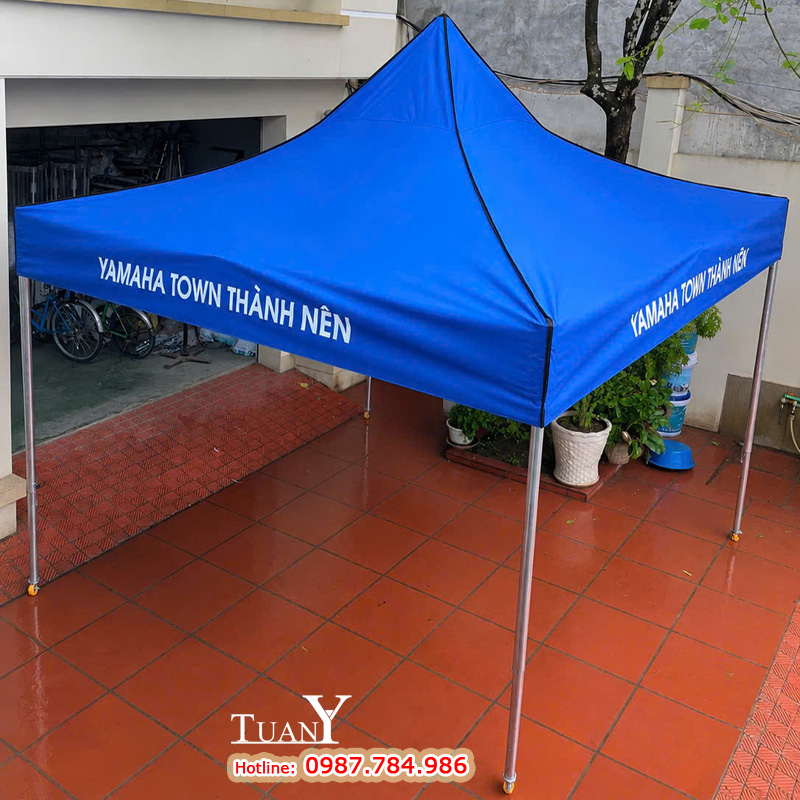 Nhà bạt 3mx3m MK3 1 chóp mái tạo độ dốc thoát nước cho gian hàng